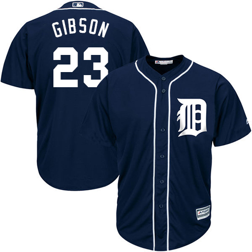 Tigers #23 Kirk Gibson Navy Blue Cool Base Stitched Youth MLB Jersey - Click Image to Close